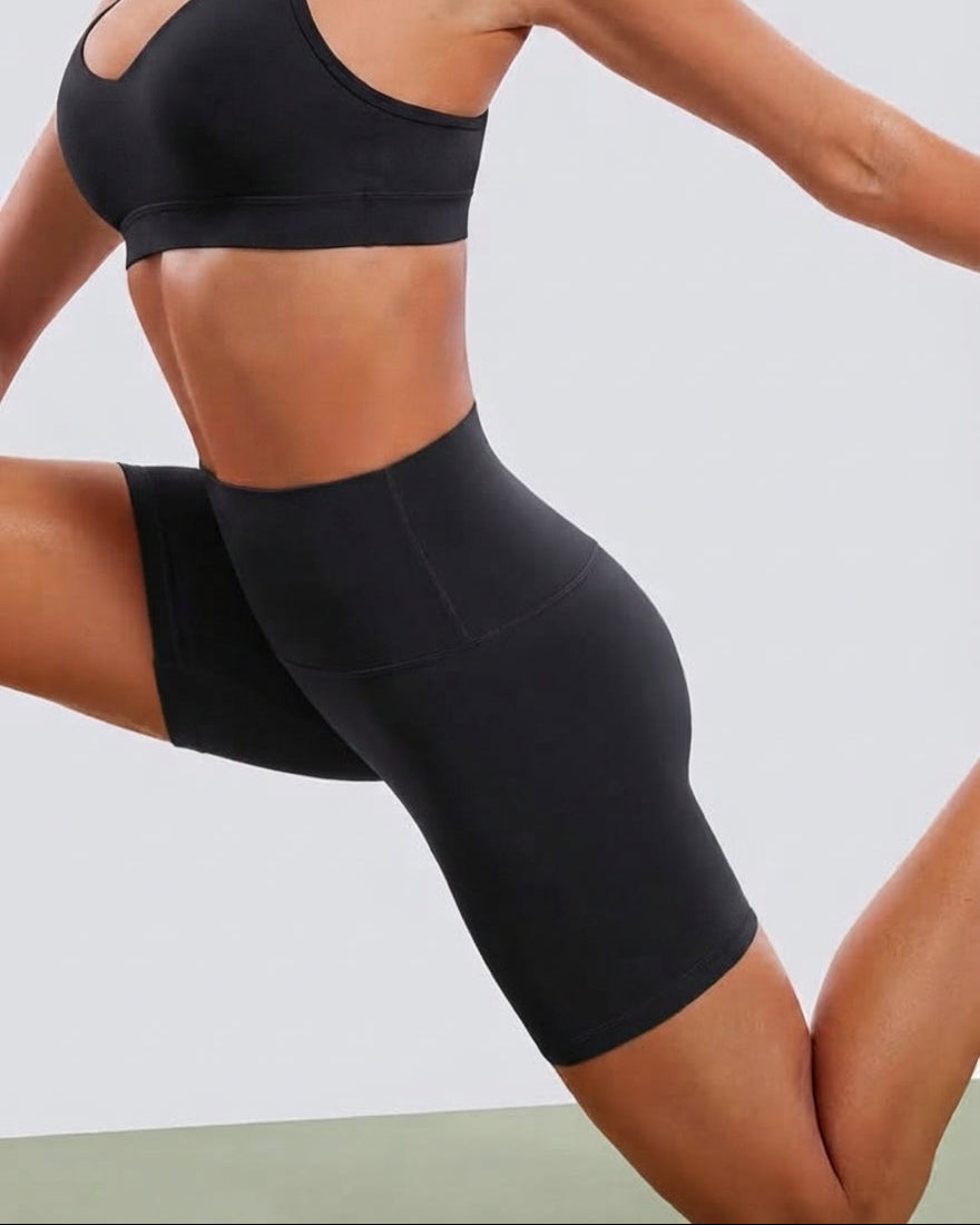 Elevate Biker Shorts — Stretch Compression Knit / High-Rise Fit / 2 pockets