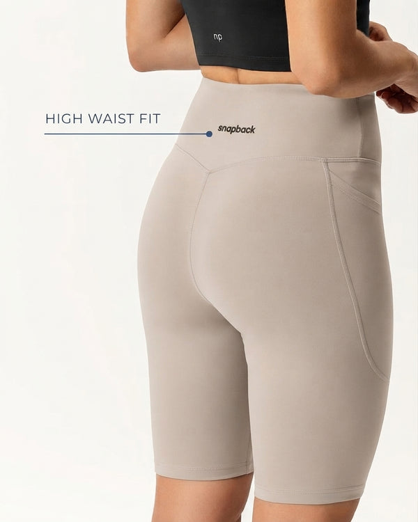 Elevate Biker Shorts — Stretch Compression Knit / High-Rise Fit / 2 pockets
